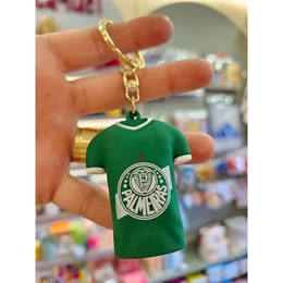 Chaveiro Time Oficial Formato Camisa Palmeiras em PVC 6cm Mileno