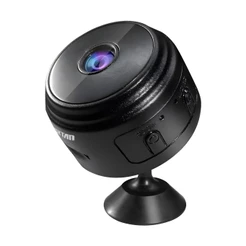 Mini Câmera de Segurança A9 HD Wi-fi Preto com Sensor de Movimento 110V e Suporte para Encaixe