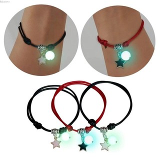 3 Peças Pulseiras Casal Estrela Lua Gato Luminosas Para Amizade Irmã Homem Joias Da Sorte