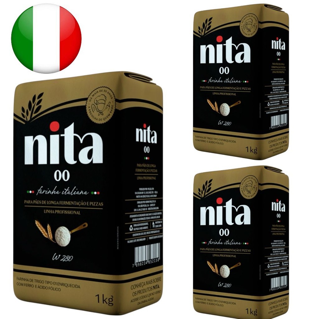 3KG FARINHA ITALIANA 00 PIZZARIA ( NITA ALIMENTOS ) em Oferta na Shopee