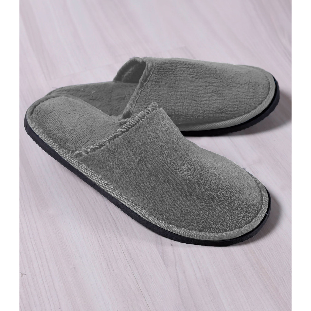 Pantufa Masculina Em Plush Bene Casa Cinza