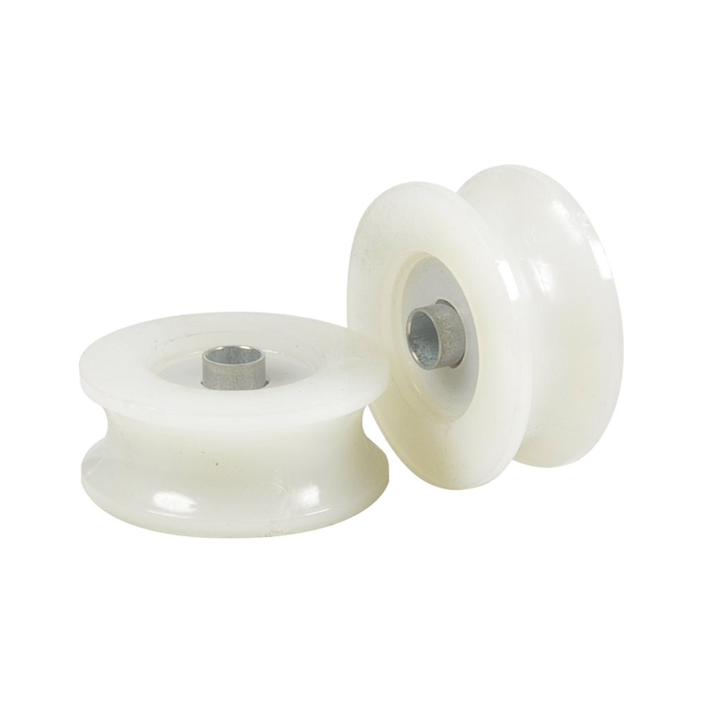 Kit 2 Roldana Portão Nylon 70Mm Tubo Larga - FP