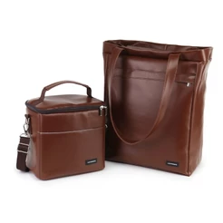 Kit Bolsa Sacola Pro + Térmica Move Média Marrom Cacau