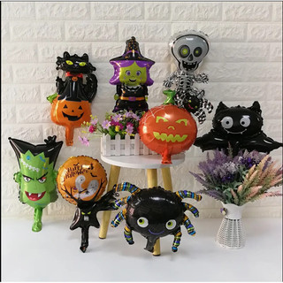 Balões de Halloween Mini, Decoração de Halloween, Balões de Morcego, Balões de Abóbora, Balões de Formato, Balões Pequen