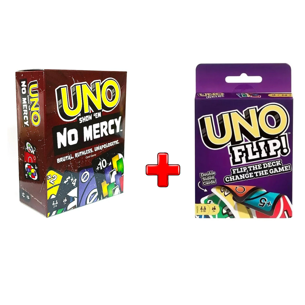 Uno Flip + Uno No Mercy Jogo de Cartas