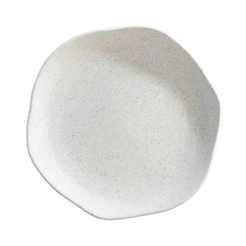 Pratos De Sobremesa 20cm Orgânico Orion Cerâmica Off White