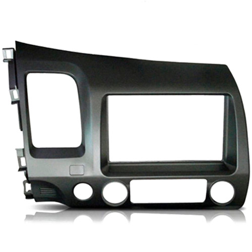 Moldura 2 Din New Civic 2007 à 2011 Grafite Painel Central Multimidia 6.2 e 7 Polegadas Mp5 Som
