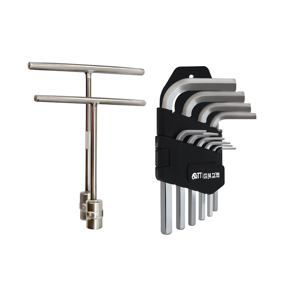 Kit Profissional: Chave T 17mm, Chave T 19mm e Jogo de Chave Allen - Ferramentas Essenciais para Seu Trabalho!