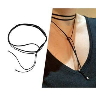Colar Choker Preto de Camurça e Metal cor Prateado em Oferta na Shopee