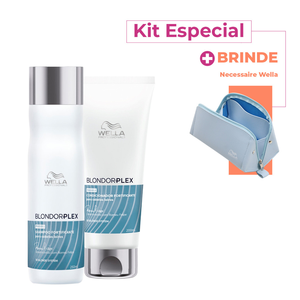 Kit Wella Professionals BlondorPlex Duo Necessaire (3 produtos)