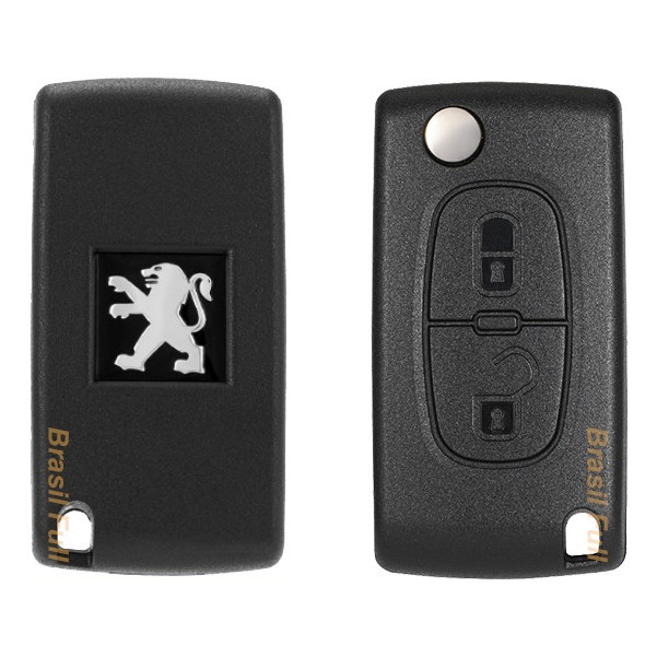 Chave Canivete Oca 2botões Peugeot 307 207 308 C/suporte Bat