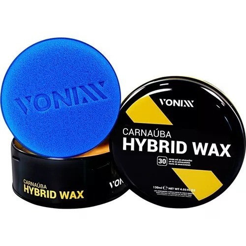 Cera Hybrid Wax 120ml Carnaúba Automotiva  Aplicador Vonixx em Oferta na Shopee