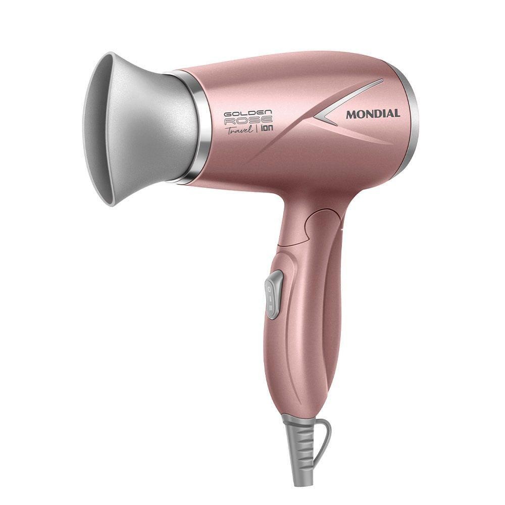 Secador De Cabelos Travel Golden Rose Mondial Bivolt em Oferta na Shopee