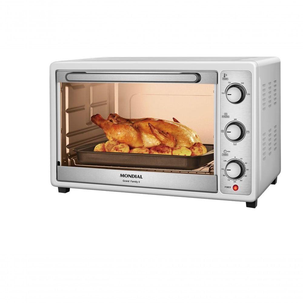 Forno Elétrico 52L Grand Family II Mondial Branco/Inox 1800w FRN-52-W 220V