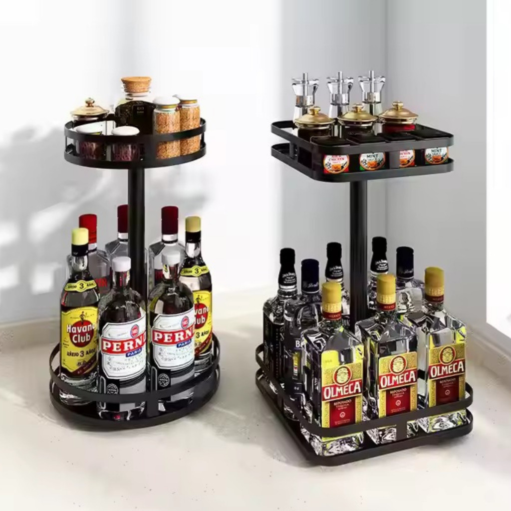 Suporte Organizador Multiuso 360 com andares Giratório Cozinha Penteadeira Prateleira Estante