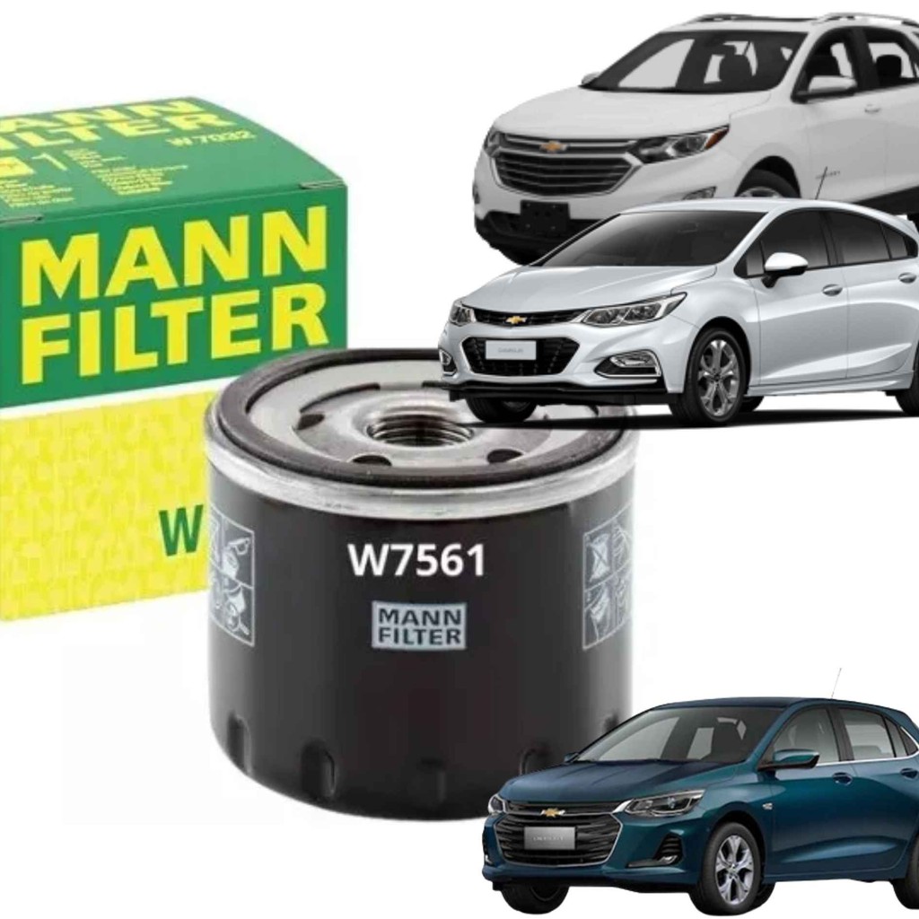 Filtro Óleo GM Chevrolet Cruze Tracker 1.4T / Equinox 1.5 2.0 / Captiva 3.0 / Onix 1.0 12V / S10 2.5 / Camaro