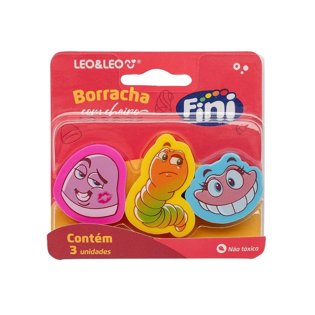 Mini Borracha com Aroma Fini - Blister com 3 unidades Leo&Leo Leonora - 10347 em Oferta na Shopee