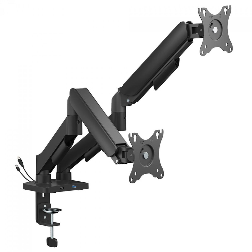 Suporte de Mesa Bluecase Ergo Flexy, Articulado, Com Conectores USB, 17" a 32", Preto, BSMTS02U-1BBX em Oferta na Shopee