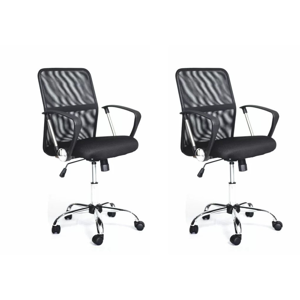 Kit 2 Cadeira de Escritorio Diretor Tela Mesh Comfort Cadeira Diretor