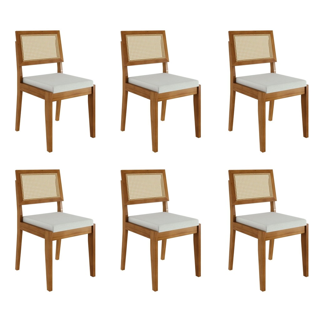 Conjunto 6 Cadeiras Rainha em Madeira Maciça 6 em Oferta na Shopee