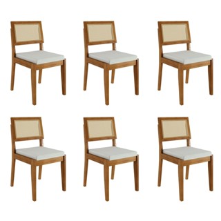 Conjunto 6 Cadeiras Rainha em Madeira Maciça 6 em Oferta na Shopee