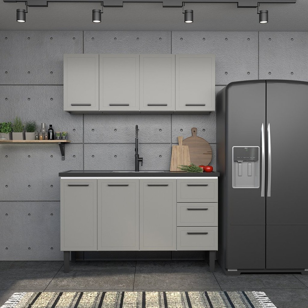 Armário Aço Cozinha Cinza: Onde Comprar | BuscaProdutos