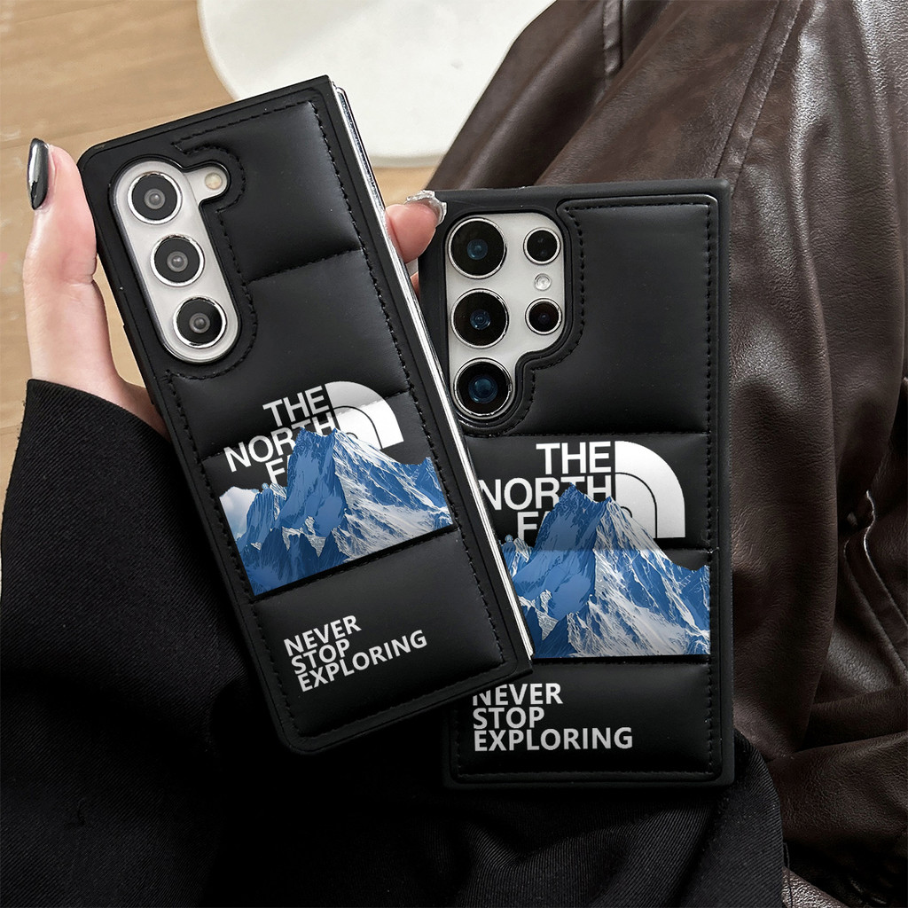 Snow NORTH Down Jacket Soft Case Para SAMSUNG GALAXY Z FOLD FLIP 7 6 5 4 3 S25 S24 Capa De Telefone em Oferta na Shopee