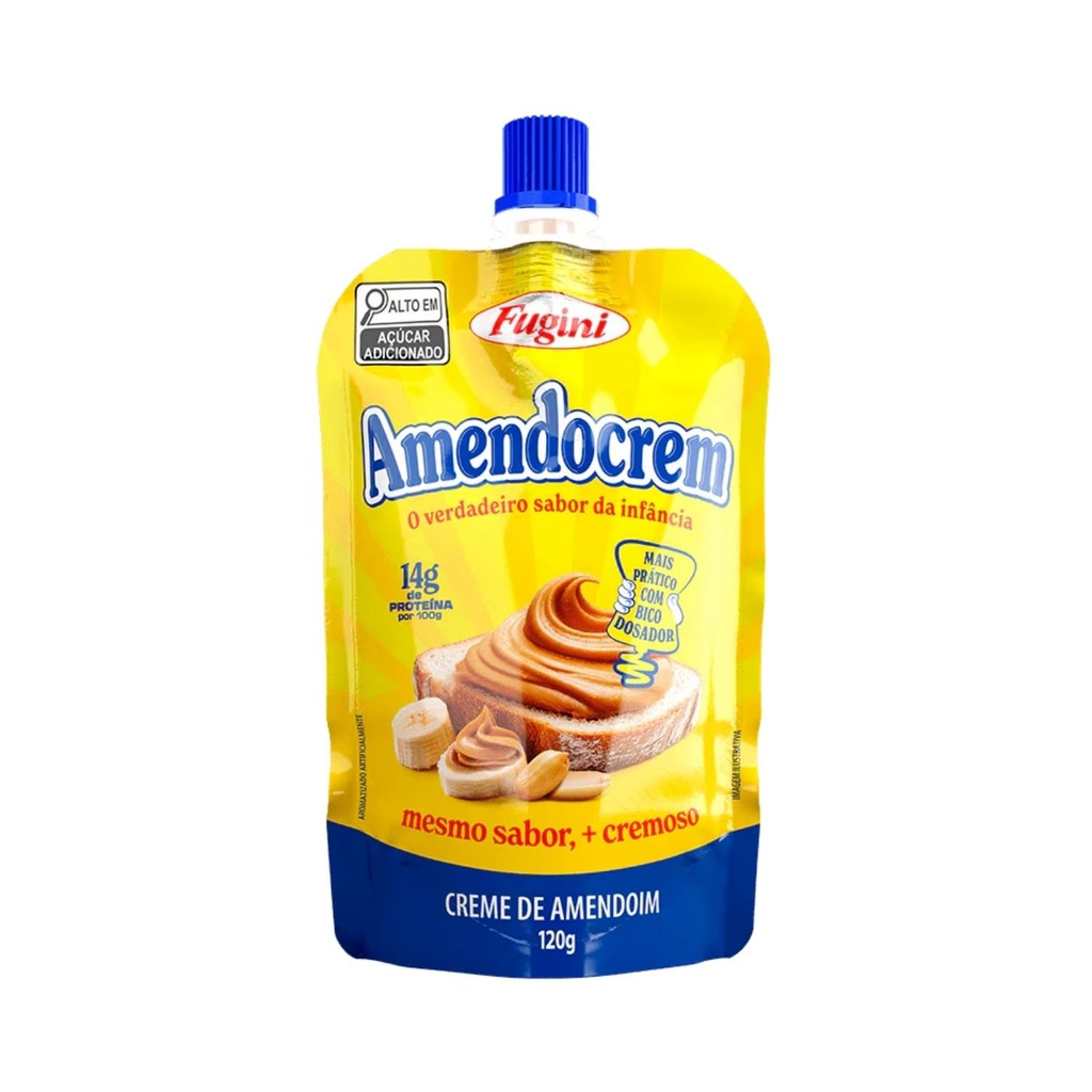 Amendocrem Cremoso Original 14g De Proteína Sachê - Fugini 120g