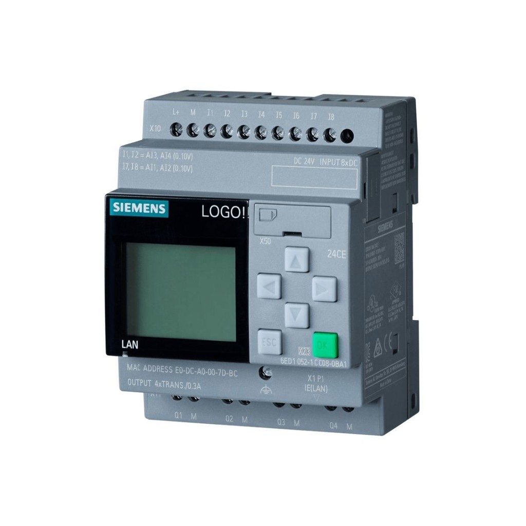 Siemens Controlador CLP Logo 24V 8ED/4SD Ethernet Industrial
