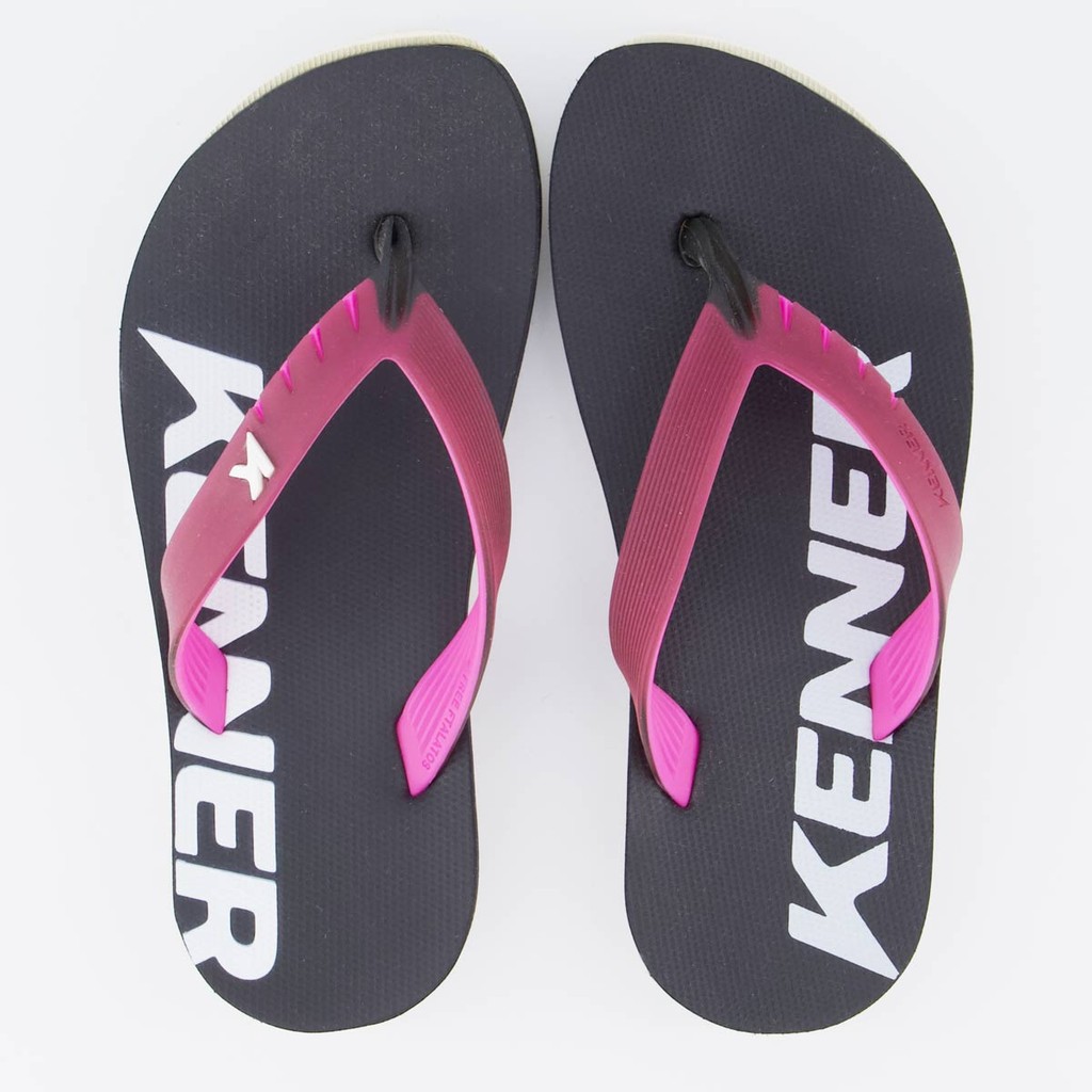 Chinelo Kenner RED Juvenil Preto e Rosa