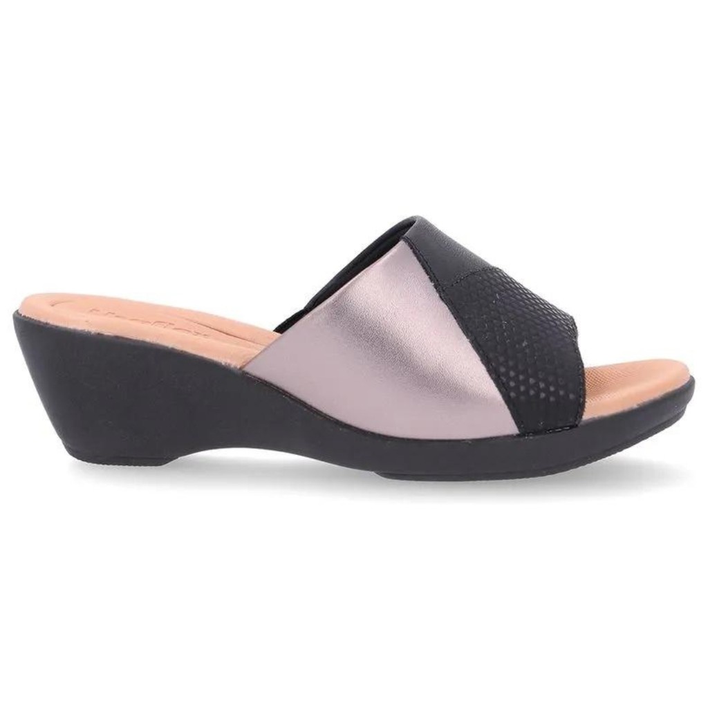 Tamanco Feminino Usaflex AI0210 Anabela Couro