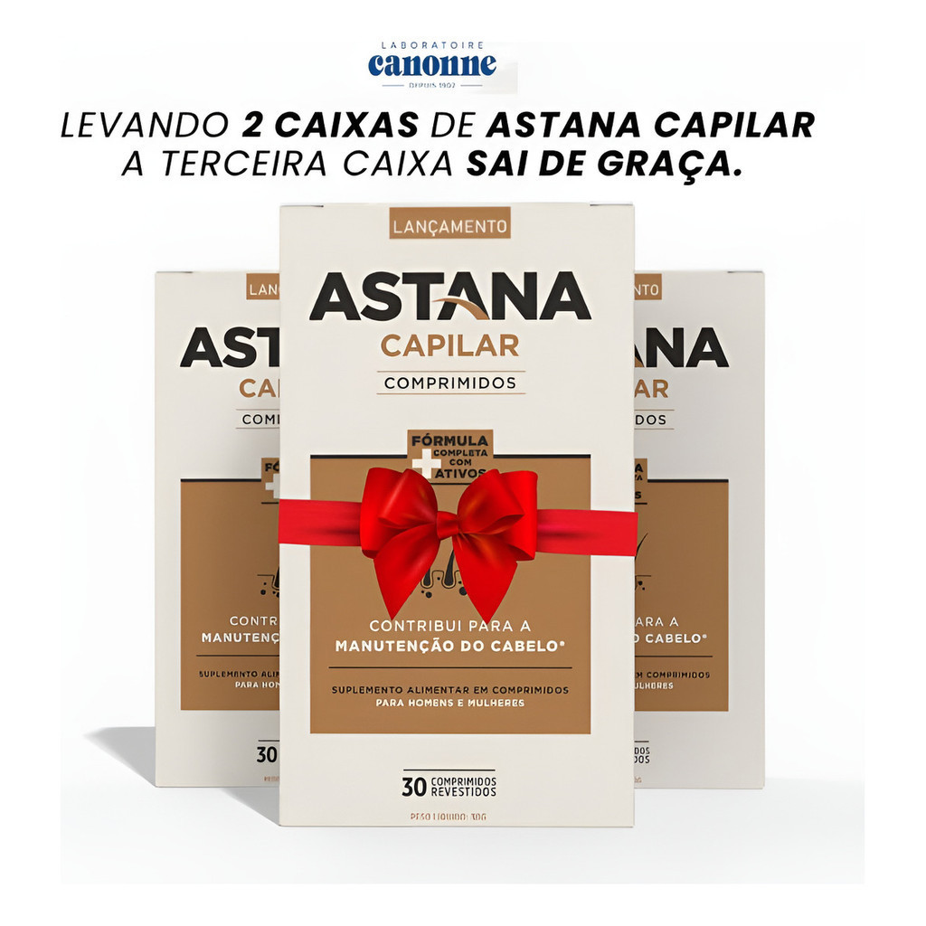 Kit Astana Capilar 30 Comprimidos Leve 3, Pague 2
