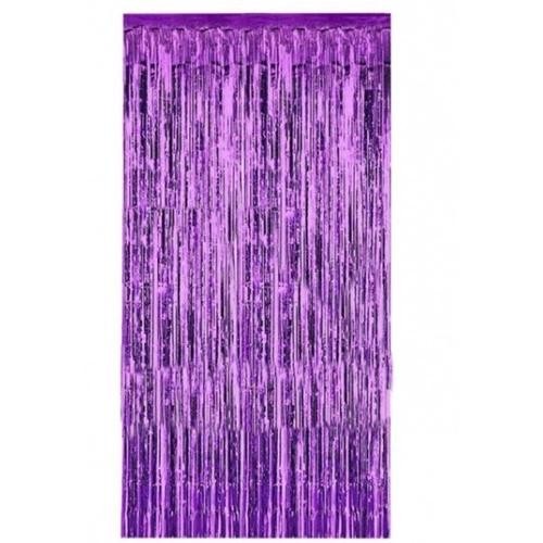 Cortina de Rafia Metalizada