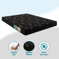 Colchão Casal Black 100% Espuma 188x138 Cm D-23- Toraflex