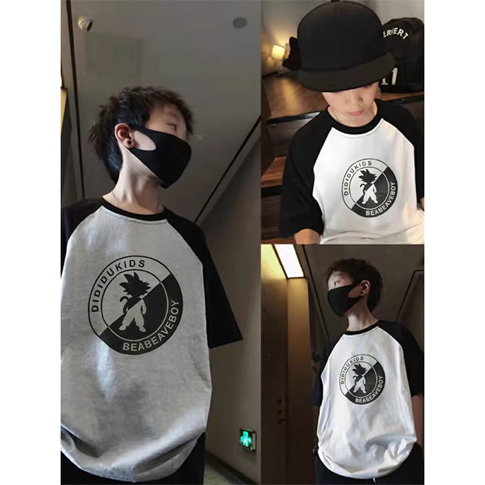Crianças roupas infantis meninos puro algodão dos desenhos animados de manga curta crianças Street Wear camiseta 2026 ve