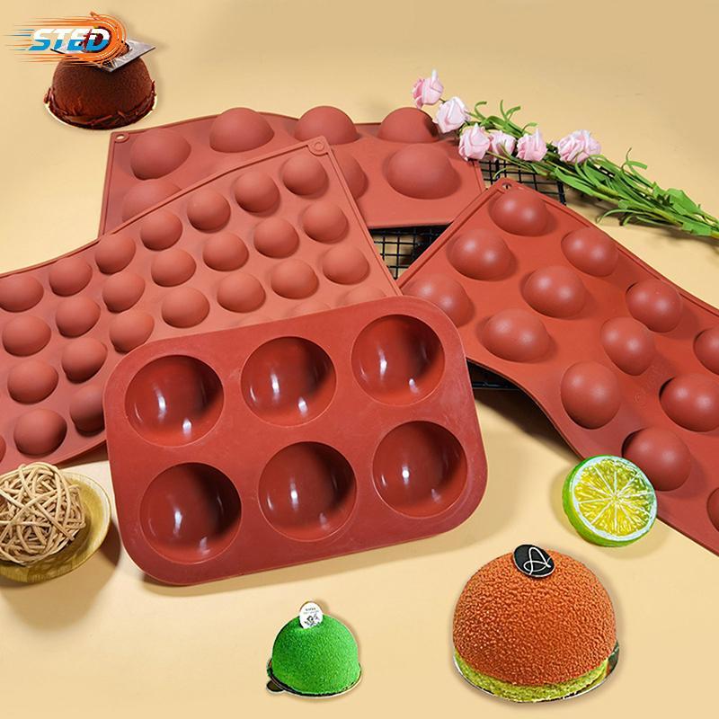 STED 1 PC Bandeja De Cozimento Molde De Pastelaria Silicone Bola De Chocolate Pirulito Bolo Cozinha Ferramentas Quente