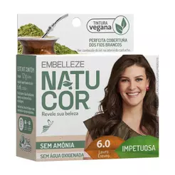 Tinta de Cabelo em Pó Natucor Pequena 6.0 Louro Escuro