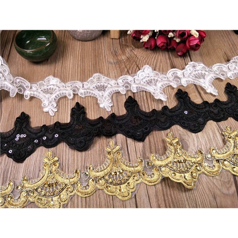 1 Jarda Fita Dourada Com Acabamento Em Renda , Faça Você Mesmo , Acessórios Para Vestido De Casamento , Tecido De Bordad