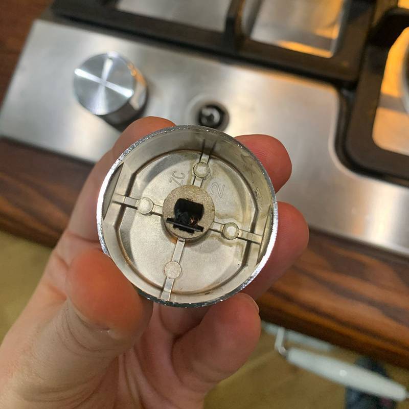 # Novo 1 Peça Interruptores Rotativos De material De Liga Botão Redondo Queimador De Fogão A Gás Forno Cozinha .