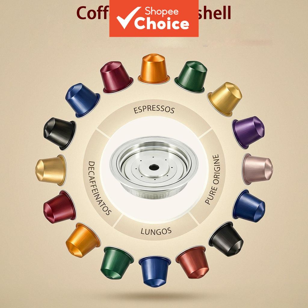 Adaptador de cápsula de café de aço inoxidável para cafeteira espresso, acessório para café caseiro