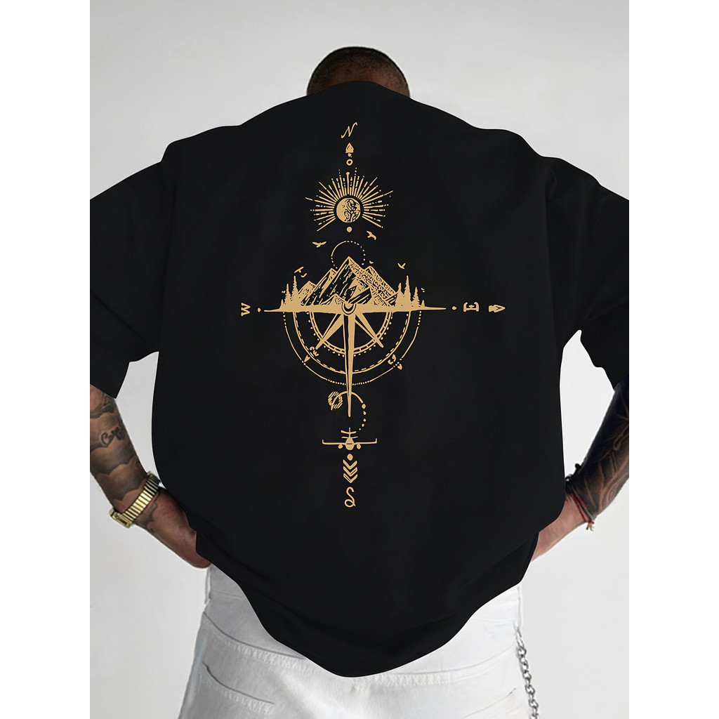 Camiseta Masculina Estampada Leve Respirável Caminhada Academia Streetwear Premium ANDRADE STORE