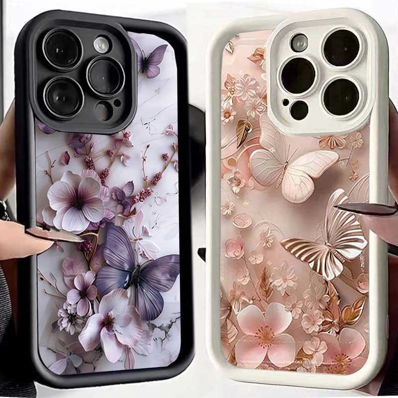 Capa De Impressão De Borboleta Roxa Dourada Para Infinix Hot 70 60 50PRO GT 50 30 Pro Note 60 50 40 Smart 20 10 Plus Tel