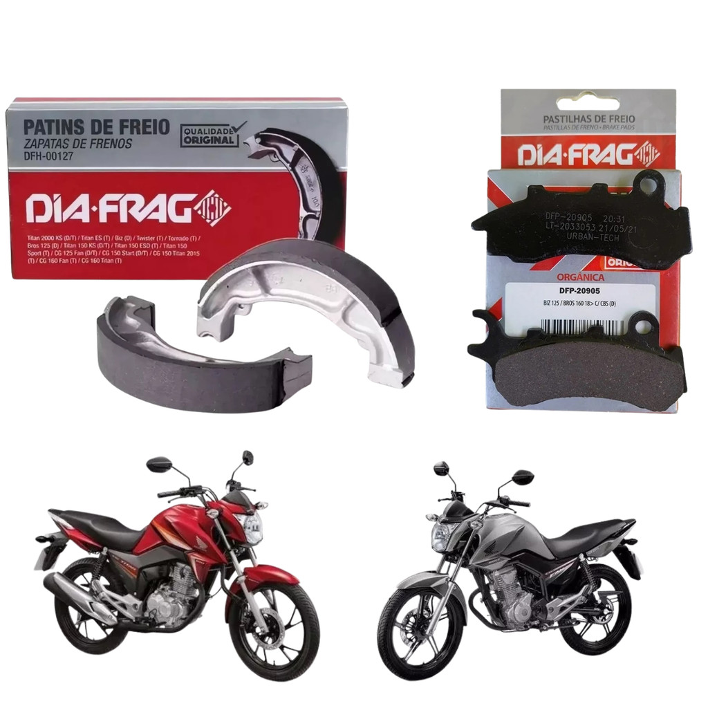 KIT PATIM LONA DE FREIO 0.25 MOTO + PASTILHA HONDA PCX 150 2019 A 2020