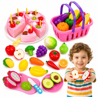 Comidinhas de Cozinha infantil Frutas com Velcro Comidas de Brinquedos Faz de Conta