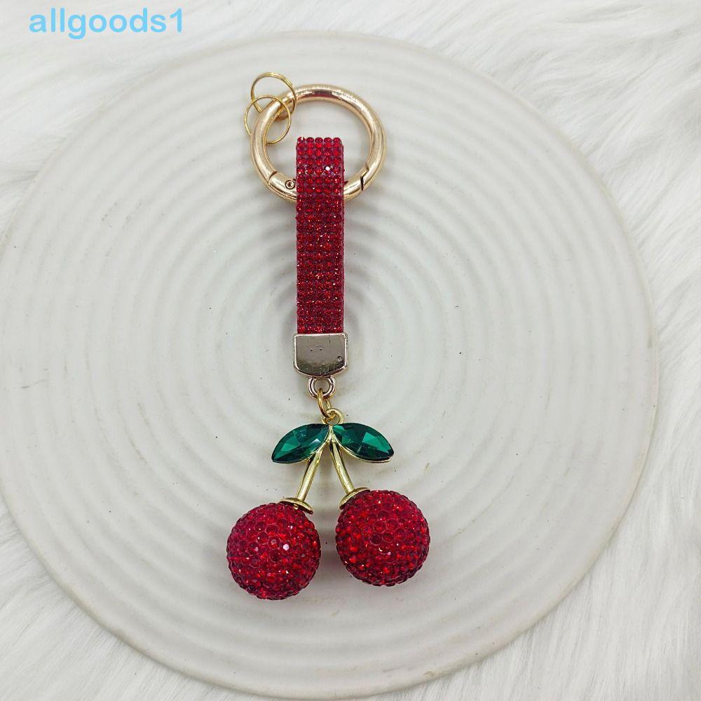 Chaveiro Cereja Com Strass Completo ALLGOODS , Pingente De Cristal Brilhante De Alta Qualidade , Faça Você Mesmo