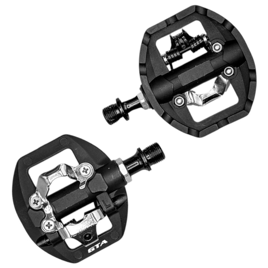 Pedal para Bicicleta Clip Plataforma  Alumínio Preto GTA