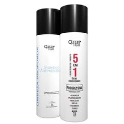 Kit Progressiva (Semi Definitiva) 5 Em 1 Qatar Hair 2X1 Litro