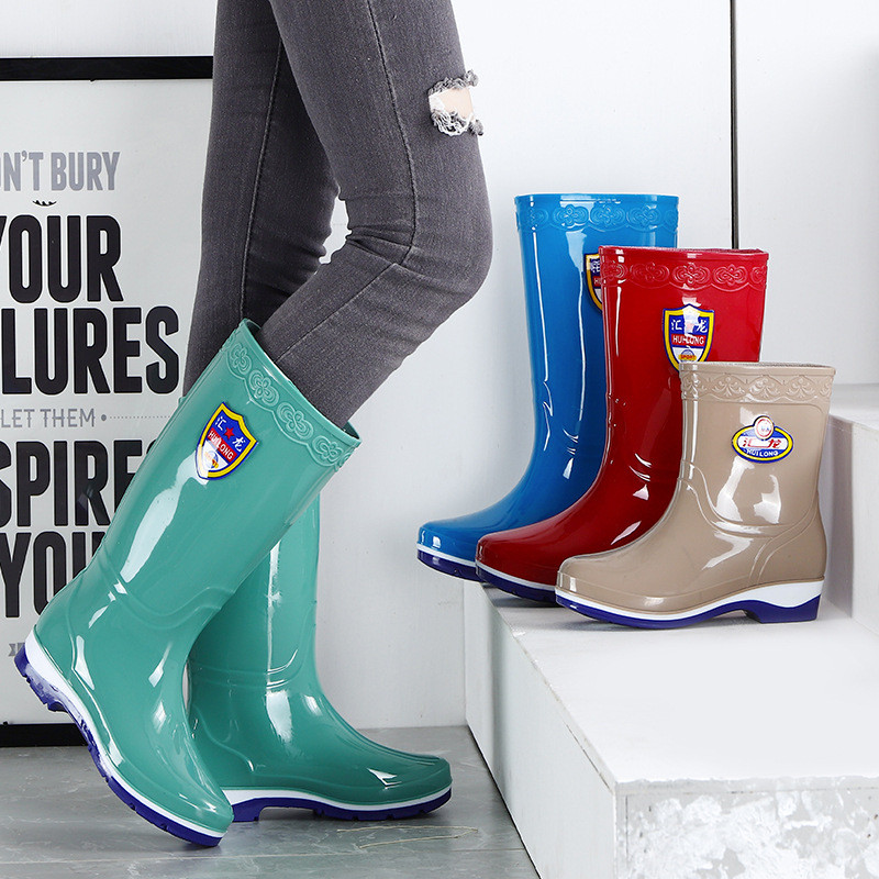 Botas de água de cano alto, calçado de proteção para trabalho na cozinha, impermeável e antiderrapante, botas de chuva p