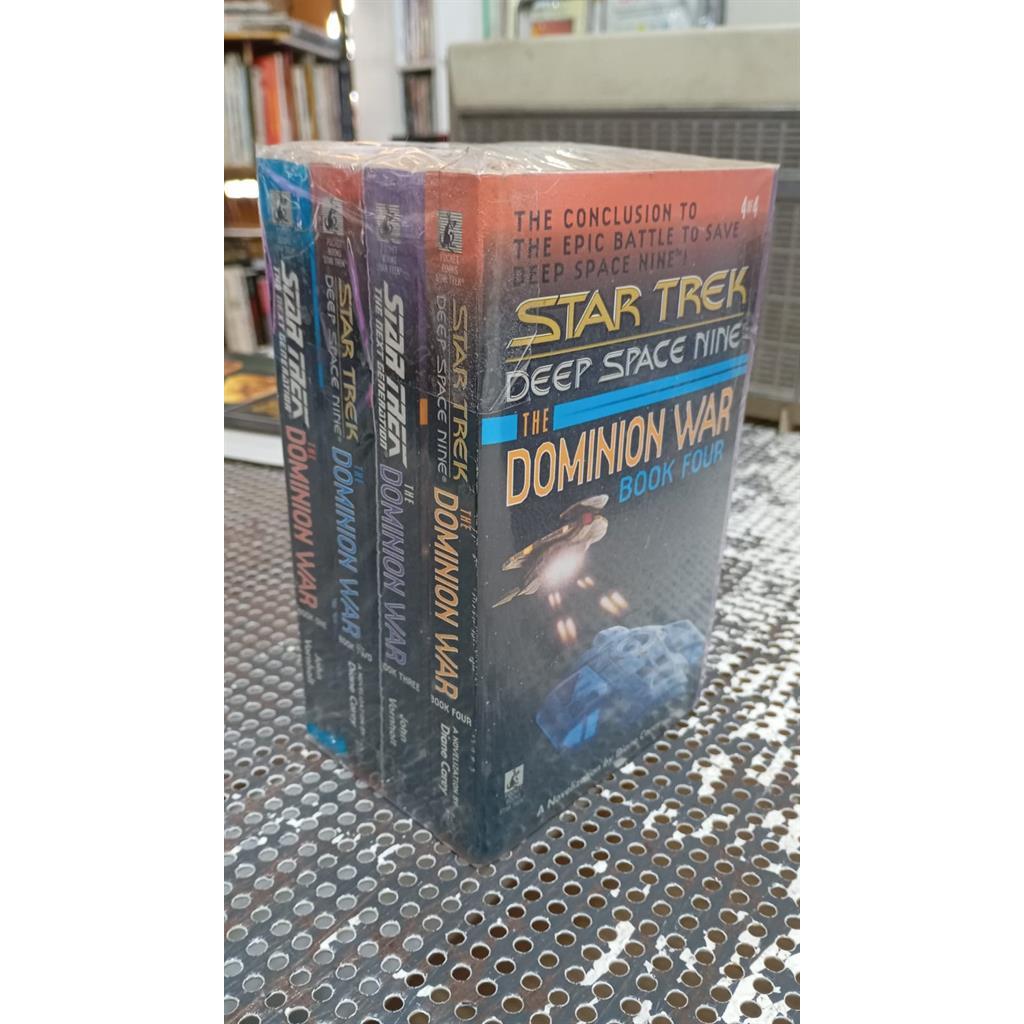 kit com 4 livros em ingles star trek  pocket the dominion war autor diane carey  - john vornholt