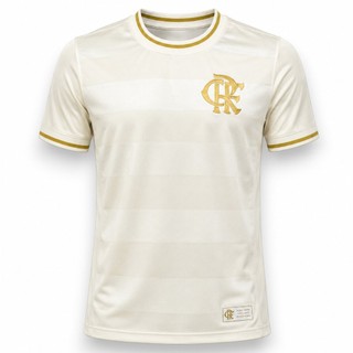 Camisa Flamengo Masculina Dry Jacquard Off White Oficial